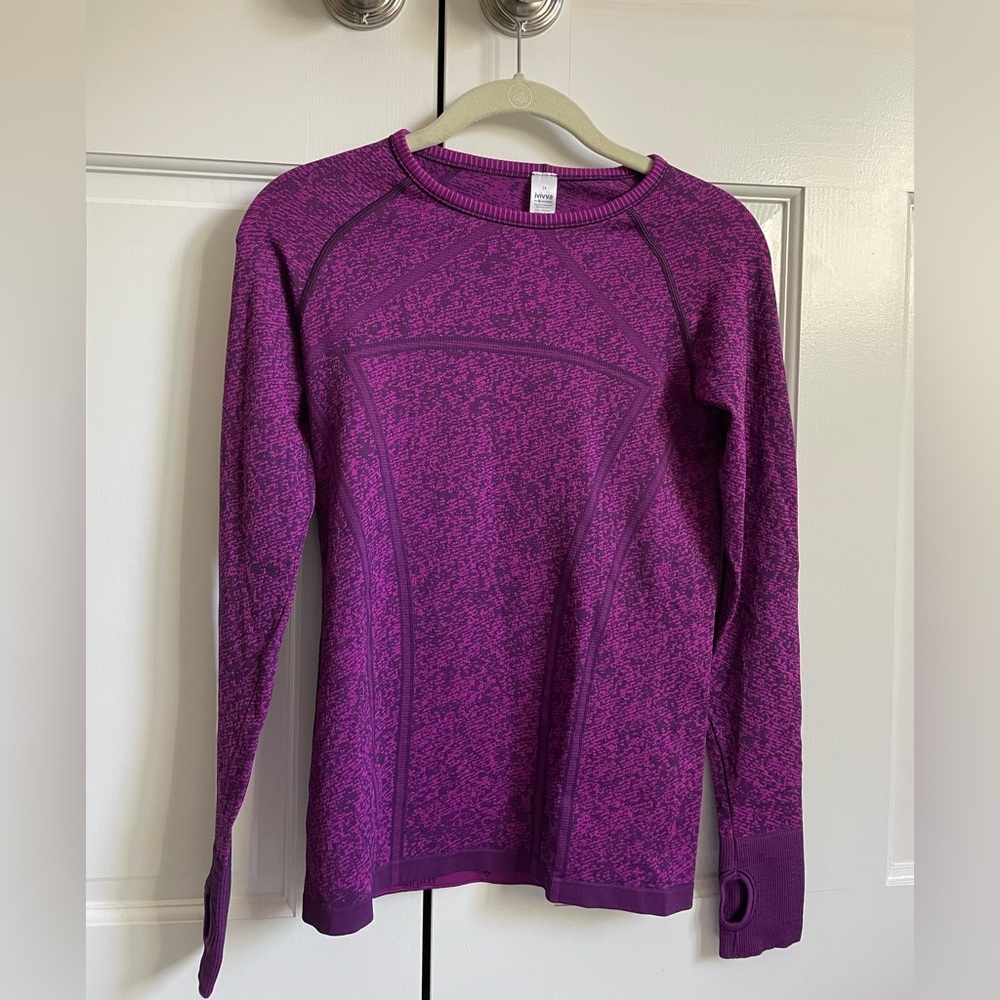 Ivivva purple stretchy long sleeve shirt - Picture 3 of 4